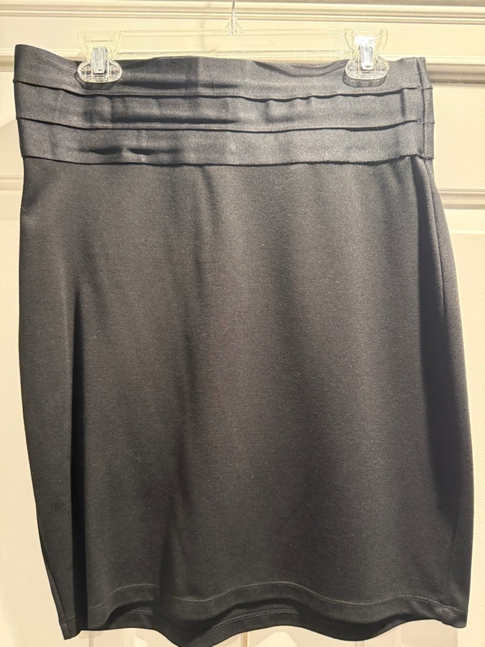 Max Studio Black Pencil Skirt with Pleated Waistband